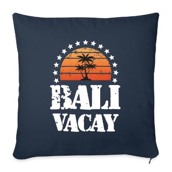 Tourisme Bali - Housse de coussin décorative 45 x 45 cm - bleu marine - Devant