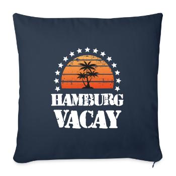 Hambourg Tourisme - Housse de coussin décorative 45 x 45 cm - bleu marine - Devant