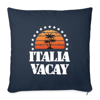 Holidays in Italy - Sofa pillowcase 17,3'' x 17,3'' (45 x 45 cm) - navy - Front
