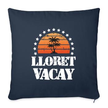 Tourisme Lloret De Mar - Housse de coussin décorative 45 x 45 cm - bleu marine - Devant