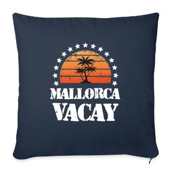 Tourisme Majorque - Housse de coussin décorative 45 x 45 cm - bleu marine - Devant