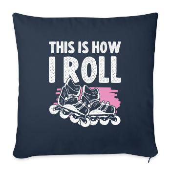 Skater Inline - Sofa pillowcase 17,3'' x 17,3'' (45 x 45 cm) - navy - Front