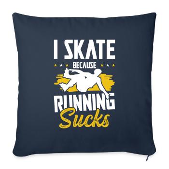 Skate Skating - Sofa pillowcase 17,3'' x 17,3'' (45 x 45 cm) - navy - Front