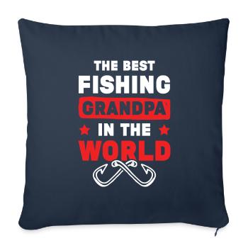 Grand-père Fischer - Housse de coussin décorative 45 x 45 cm - bleu marine - Devant