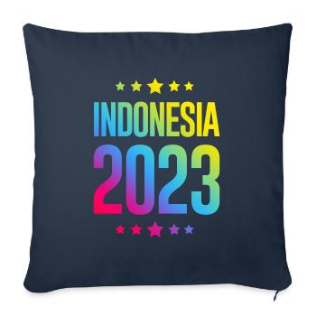 Indonesia 2023 - Sofa pillowcase 17,3'' x 17,3'' (45 x 45 cm) - navy - Front