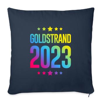 Sables d’or 2023 (Garantie du prix le plus bas) - Housse de coussin décorative 45 x 45 cm - bleu marine - Devant