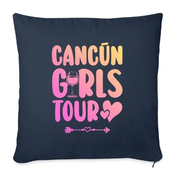 Équipe du parti de Cancun - Housse de coussin décorative 45 x 45 cm - bleu marine - Devant