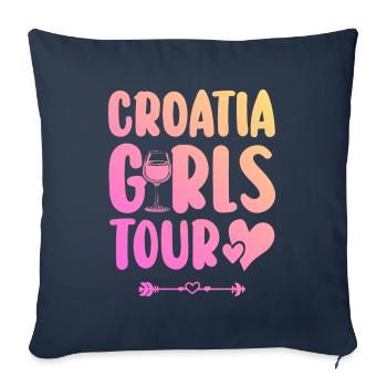 Croatia Party Team - Sofa pillowcase 17,3'' x 17,3'' (45 x 45 cm) - navy - Front
