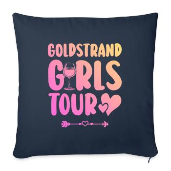 Équipe de la fête Golden Sands - Housse de coussin décorative 45 x 45 cm - bleu marine - Devant