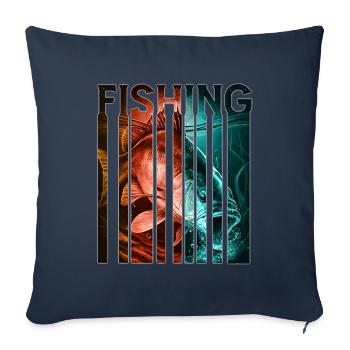 carp fishing - Sofakissenbezug 45 x 45 cm - Navy - Vorne