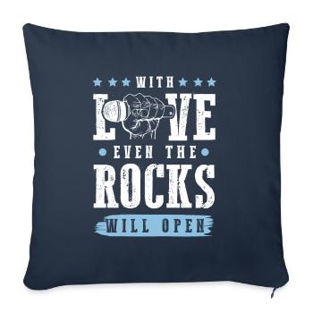Rock - Housse de coussin décorative 45 x 45 cm - bleu marine - Devant