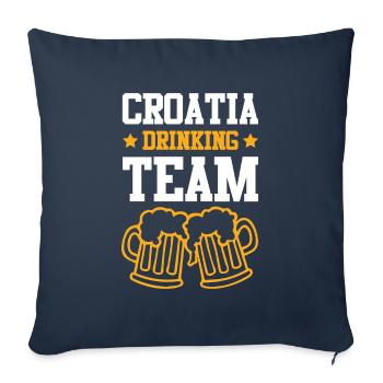 Croatia Drinking Team - Sofa pillowcase 17,3'' x 17,3'' (45 x 45 cm) - navy - Front