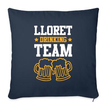 Lloret De Mar Drinking Team - Sofa pillowcase 17,3'' x 17,3'' (45 x 45 cm) - navy - Front