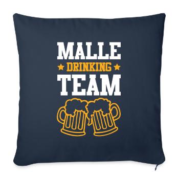 Malle Drinking Team - Sofa pillowcase 17,3'' x 17,3'' (45 x 45 cm) - navy - Front