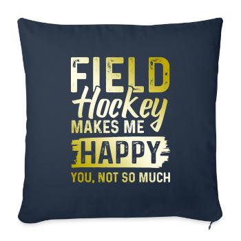 Field hockey sport - Sofa pillowcase 17,3'' x 17,3'' (45 x 45 cm) - navy - Front