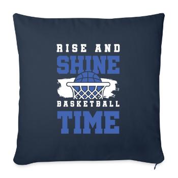 Shine Basketball - Sofa pillowcase 17,3'' x 17,3'' (45 x 45 cm) - navy - Front