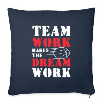 Team Work Basketball - Sofa pillowcase 17,3'' x 17,3'' (45 x 45 cm) - navy - Front