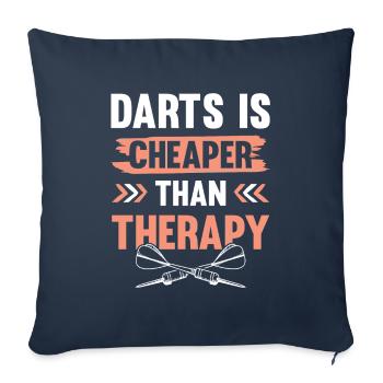 darts therapie - Sofakissenbezug 45 x 45 cm - Navy - Vorne