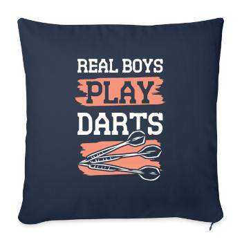 Darts Guys - Sofa pillowcase 17,3'' x 17,3'' (45 x 45 cm) - navy - Front