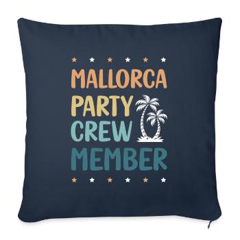 Majorque Party Crew - Housse de coussin décorative 45 x 45 cm - bleu marine - Devant