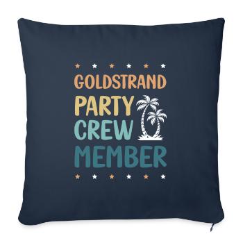 Équipe de fête Golden Sands - Housse de coussin décorative 45 x 45 cm - bleu marine - Devant