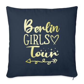 Berlin Girls Tour - Sofakissenbezug 45 x 45 cm - Navy - Vorne