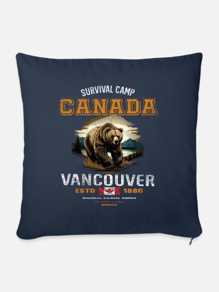 Survival Kanada Geschenk - Sofakissenbezug 45 x 45 cm - Navy
