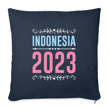 Indonesia 2023 - Sofakissenbezug 45 x 45 cm - Navy - Vorne