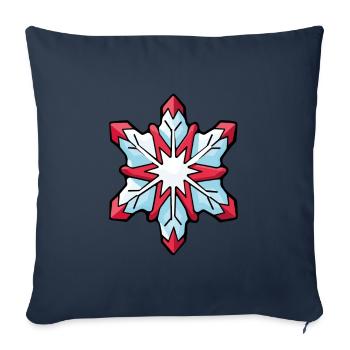 Snowflake, Winter, Snow - Sofa pillowcase 17,3'' x 17,3'' (45 x 45 cm) - navy - Front