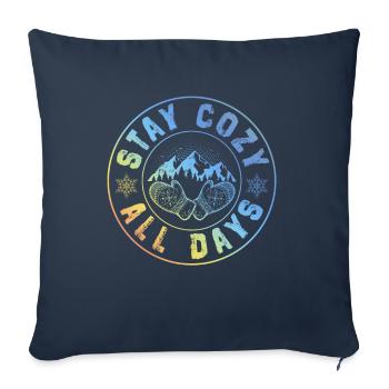 Winter Cold Cozy - Sofa pillowcase 17,3'' x 17,3'' (45 x 45 cm) - navy - Front