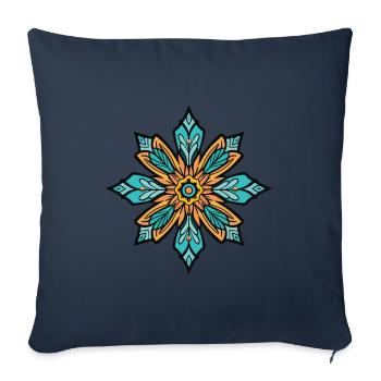 Frost Symbol Schnee Stern Winter - Sofakissenbezug 45 x 45 cm - Navy - Vorne