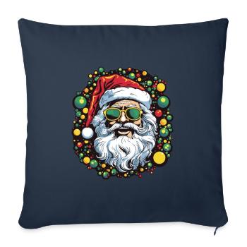 Santa Claus Colorful Santa Christmas - Sofa pillowcase 17,3'' x 17,3'' (45 x 45 cm) - navy - Front