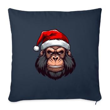 Gorilla Kopf Weihnachten Xmas - Sofakissenbezug 45 x 45 cm - Navy - Vorne
