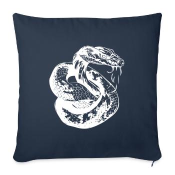 Snake Tattoo Cobra - Sofa pillowcase 17,3'' x 17,3'' (45 x 45 cm) - navy - Front
