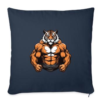 Tiger Muscles MMA Fighter Beast - Sofa pillowcase 17,3'' x 17,3'' (45 x 45 cm) - navy - Front
