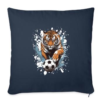 Tiger Soccer Sports Team - Sofa pillowcase 17,3'' x 17,3'' (45 x 45 cm) - navy - Front