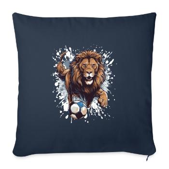 Lion Soccer Sports Team - Sofa pillowcase 17,3'' x 17,3'' (45 x 45 cm) - navy - Front