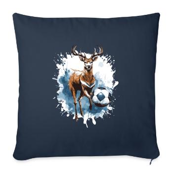 Hirsch Soccer Sports Team - Sofa pillowcase 17,3'' x 17,3'' (45 x 45 cm) - navy - Front