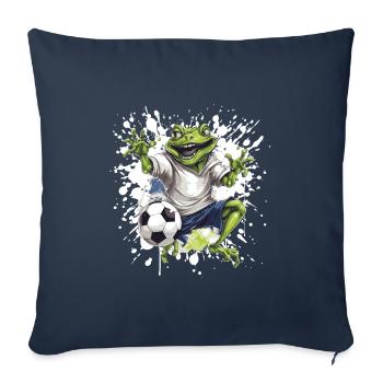 Frog Soccer Sports Team - Sofa pillowcase 17,3'' x 17,3'' (45 x 45 cm) - navy - Front