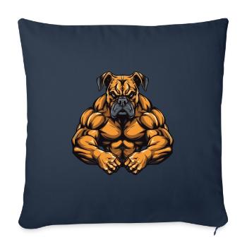 Dog Muscles Fitness Martial Arts MMA - Sofa pillowcase 17,3'' x 17,3'' (45 x 45 cm) - navy - Front