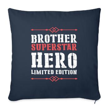 Best Brother Hero Saying - Sofa pillowcase 17,3'' x 17,3'' (45 x 45 cm) - navy - Front