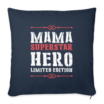 Best Mom Hero Saying - Sofa pillowcase 17,3'' x 17,3'' (45 x 45 cm) - navy - Front