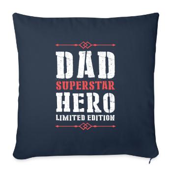 Best Dad Hero Dad Dad - Sofa pillowcase 17,3'' x 17,3'' (45 x 45 cm) - navy - Front