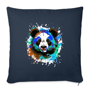 Panda Head Portrait Colorful - Sofa pillowcase 17,3'' x 17,3'' (45 x 45 cm) - navy - Front
