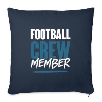 Équipe de football - Housse de coussin décorative 45 x 45 cm - bleu marine - Devant