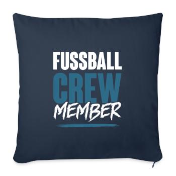 Équipe de football - Housse de coussin décorative 45 x 45 cm - bleu marine - Devant