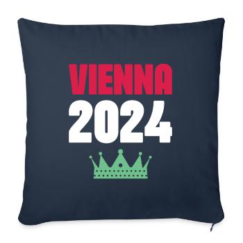 Vienna 2024 Vienna Holidays - Sofa pillowcase 17,3'' x 17,3'' (45 x 45 cm) - navy - Front