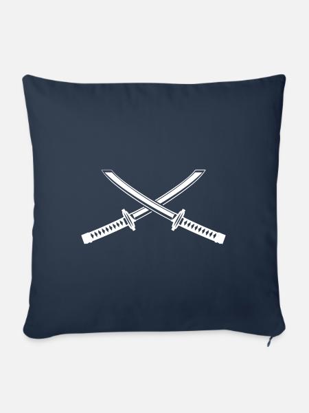 Samurai Schwert Icon - Sofakissenbezug 45 x 45 cm - Navy