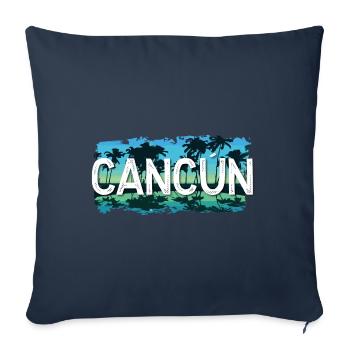 Cancun - Housse de coussin décorative 45 x 45 cm - bleu marine - Devant