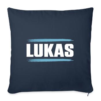 Lukas - Sofa pillowcase 17,3'' x 17,3'' (45 x 45 cm) - navy - Front